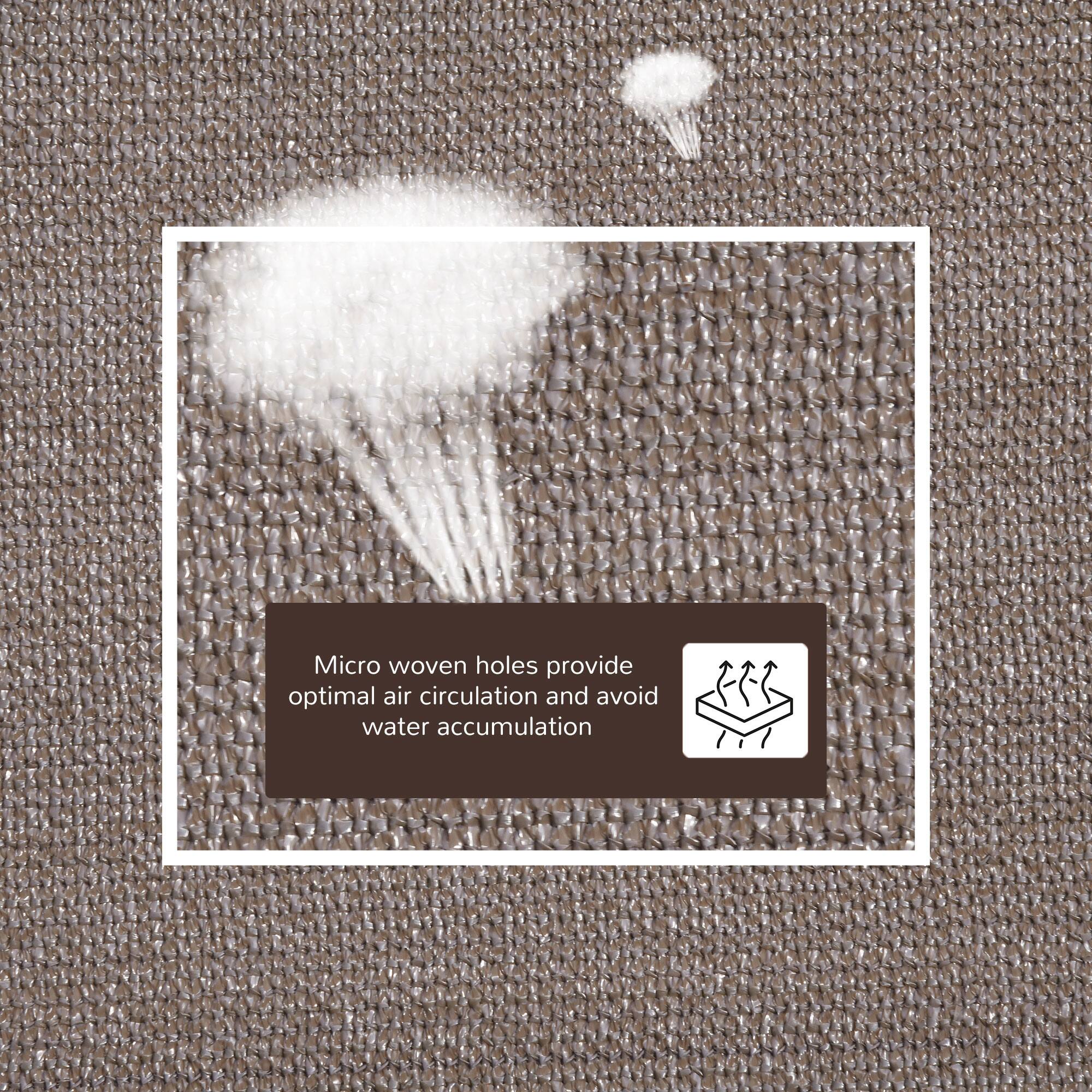 Micro woven holes provide optimal air circulation and avoid water accumulation.