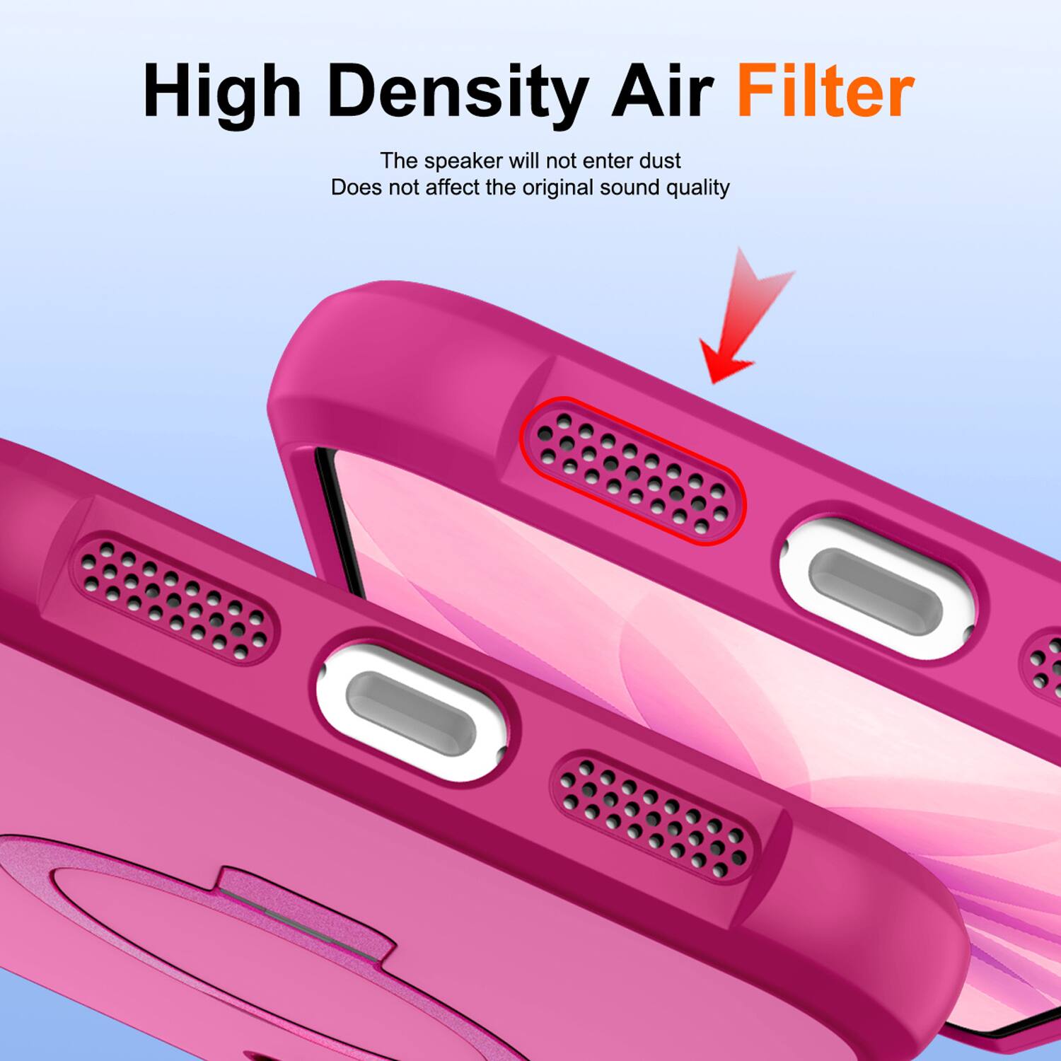 High Density Air Filter  
The speaker will not enter dust  
Does not affect the original sound quality