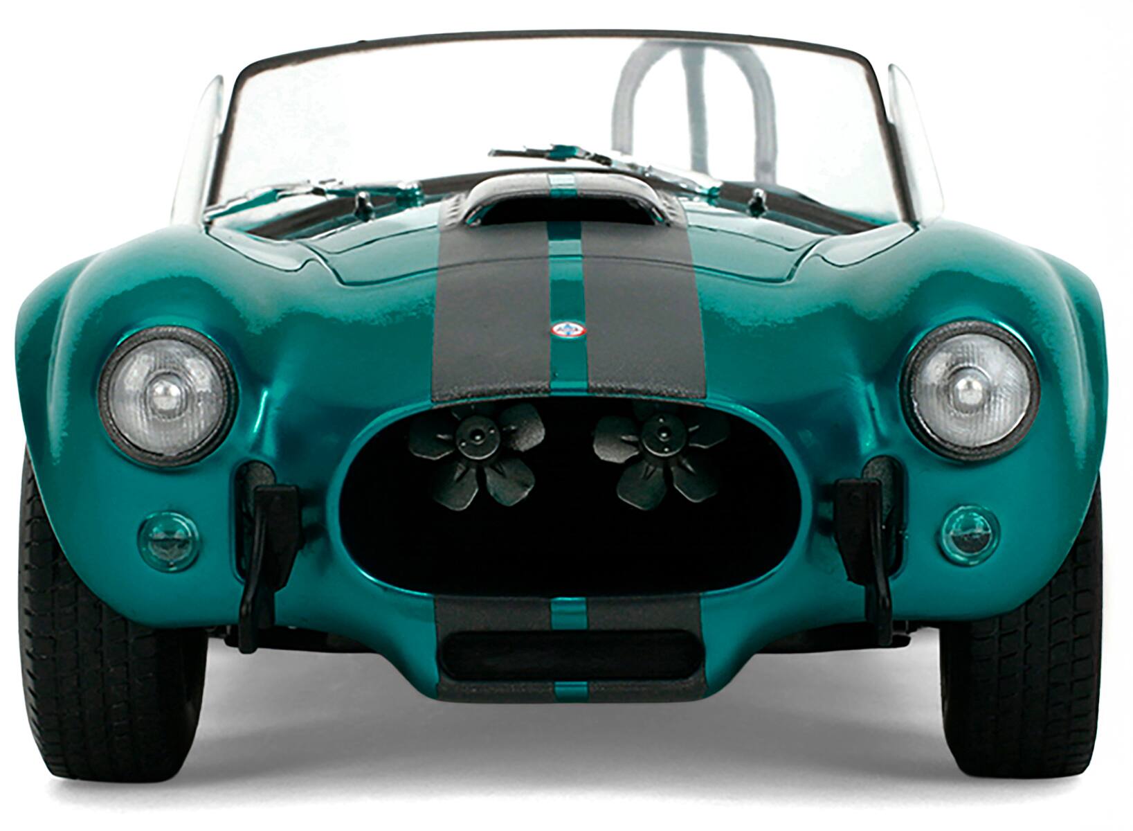 Alt View 5. Jada - Shelby Cobra 427 MKII Teal Metallic with Gray Stripes "Pink Slips" Series 1/18 Diecast Model Car by Jada - Multicolor.