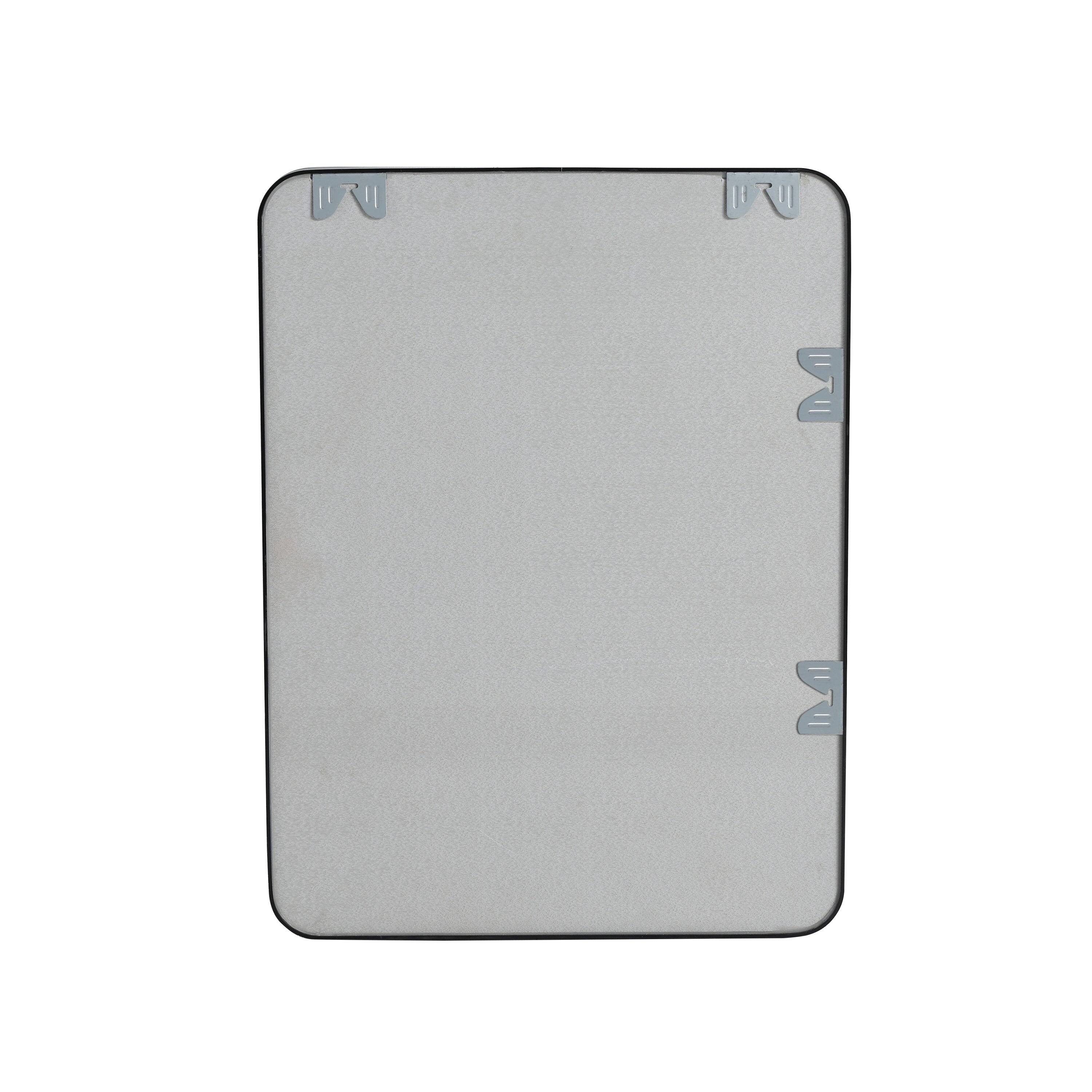 Alt View 7. BreeBe - 24 x 32 Inch Bathroom Mirror Black Aluminum Frame - Black.