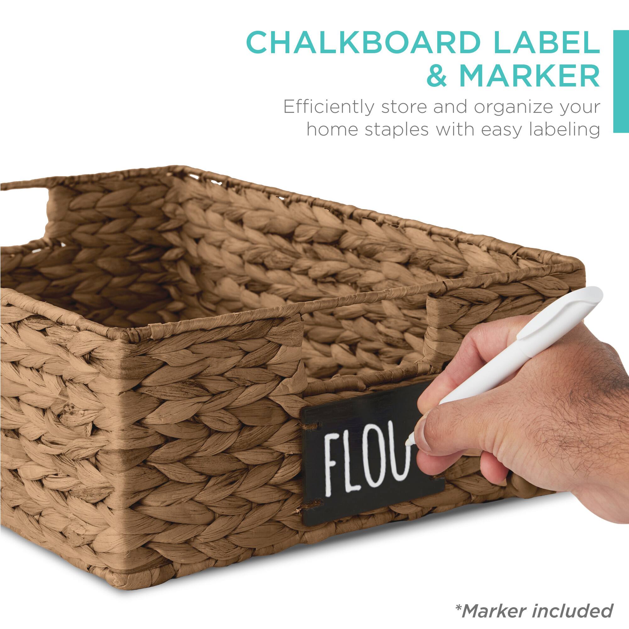 CHALKBOARD LABEL & MARKER  
Efficiently store and organize your home staples with easy labeling  

*Marker included
