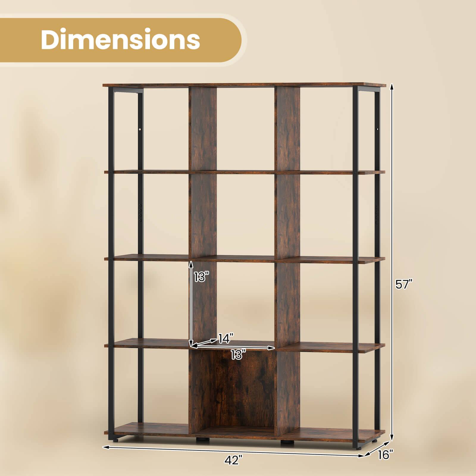 Dimensions 13" 14" 13" 57" 42" 16"