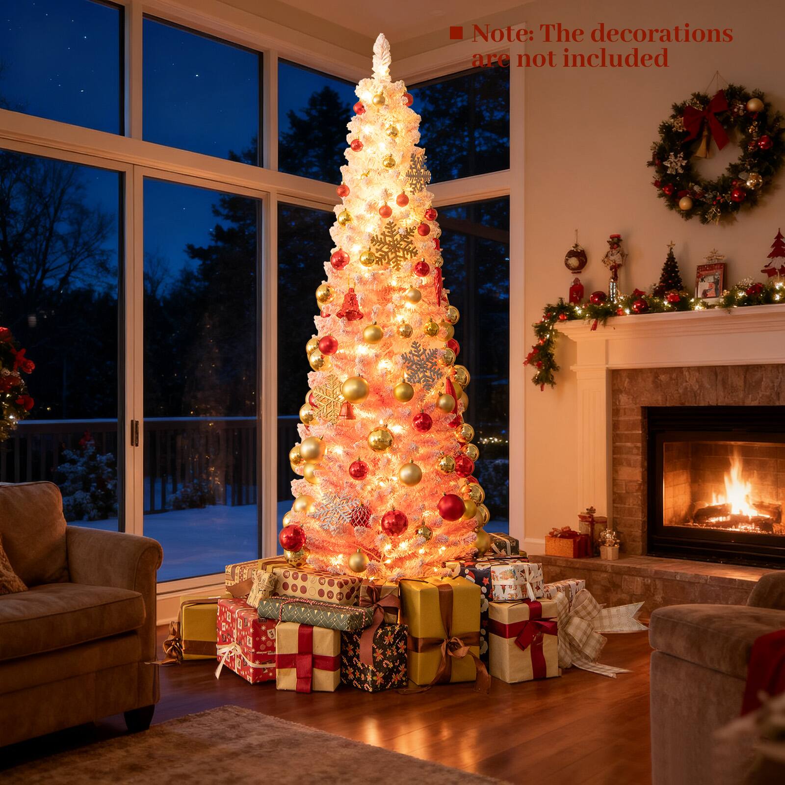 Note: The decorations are not included