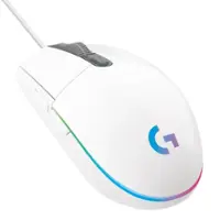 Logitech - G203 LIGHTSYNC Wired Optical Gaming Mouse with 8,000 DPI sensor - Wired - White - Front_Zoom