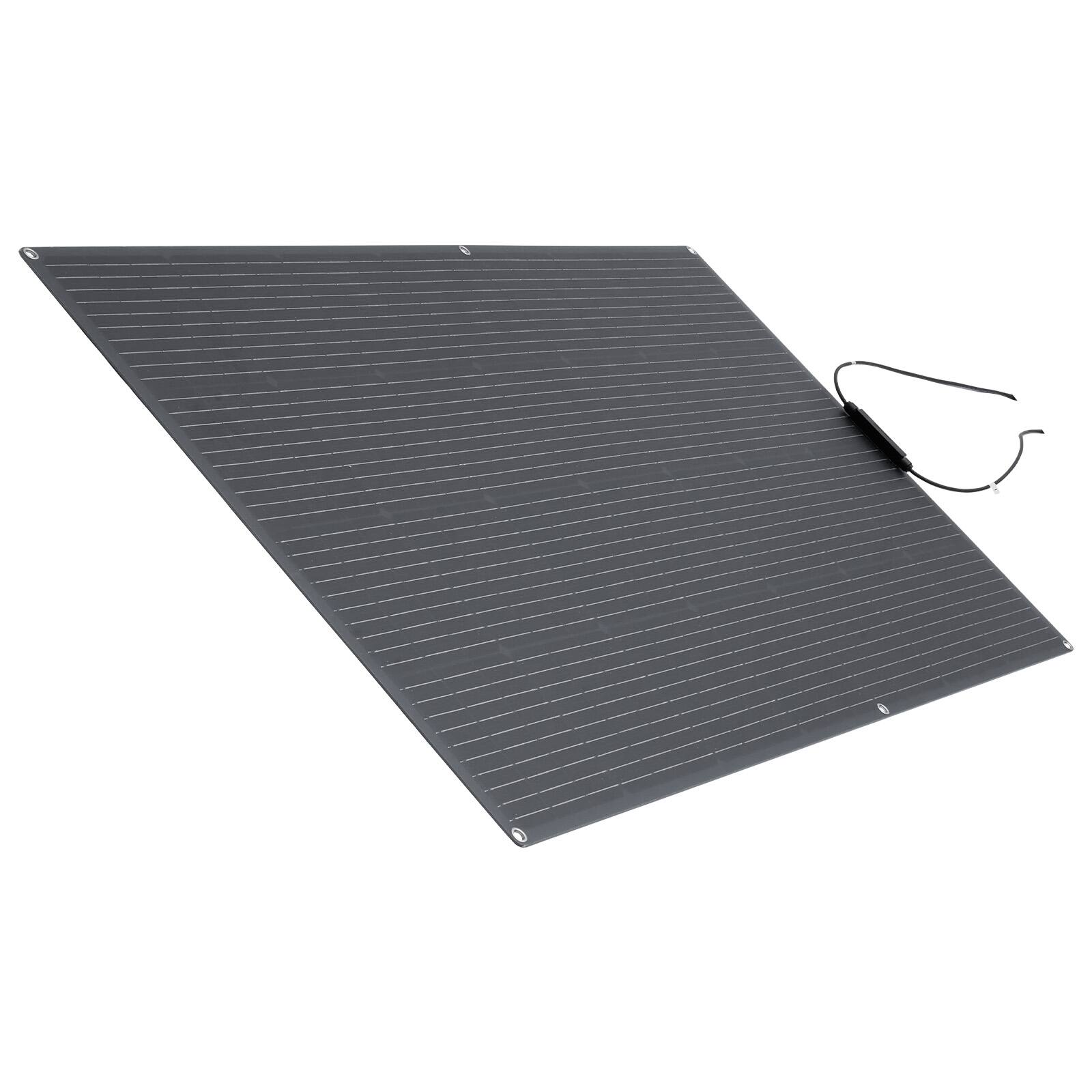 Alt View 5. VEVOR - Flexible Solar Panel, 200W Semi-Flexible Bendable Monocrystalline Solar Panel, 21.9% Efficiency Mono Off-Grid Charger - Black.
