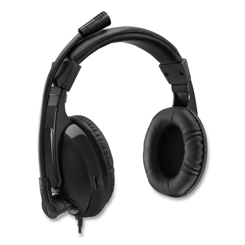 Left. Adesso - Adesso XTREAMH5 Xtream H5 Binaural Over The Head Multimedia Headset with Mic - Black - Black.