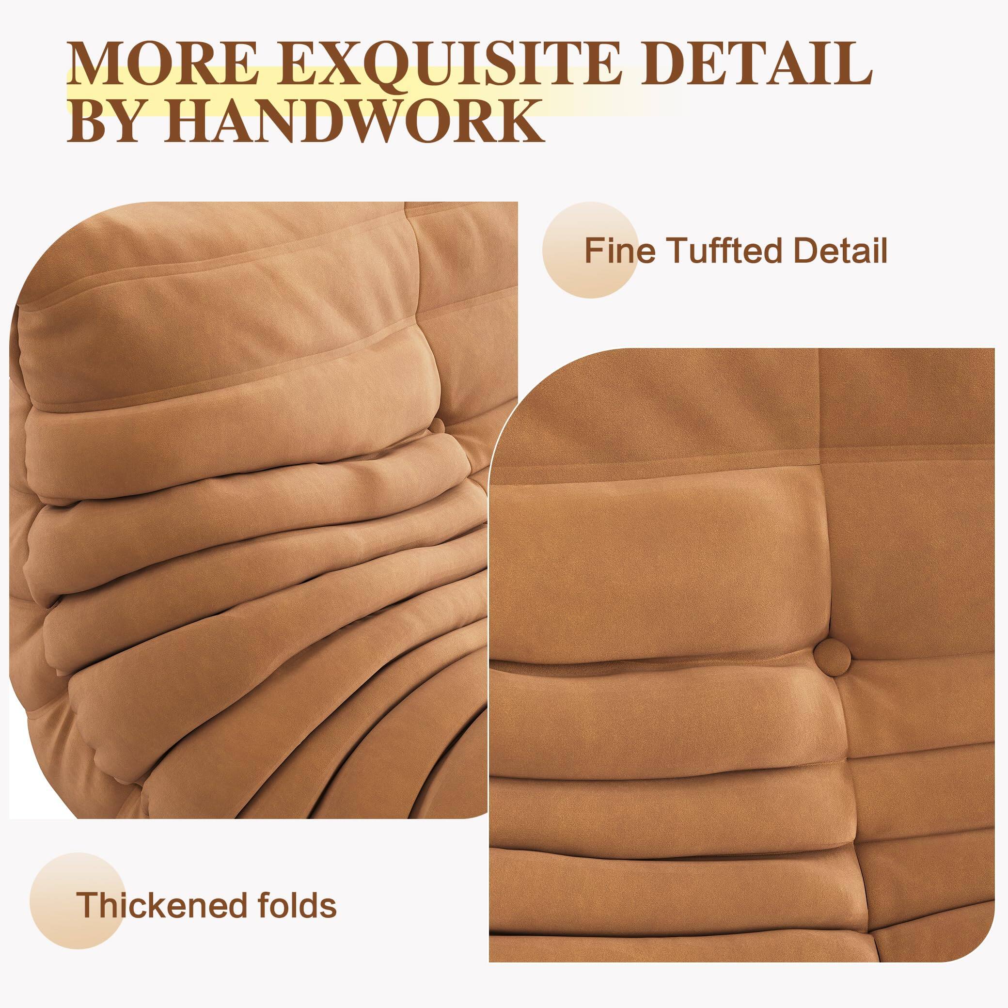 MORE EXQUISITE DETAIL BY HANDWORK

Fine Tuffed Detail

Thickened folds