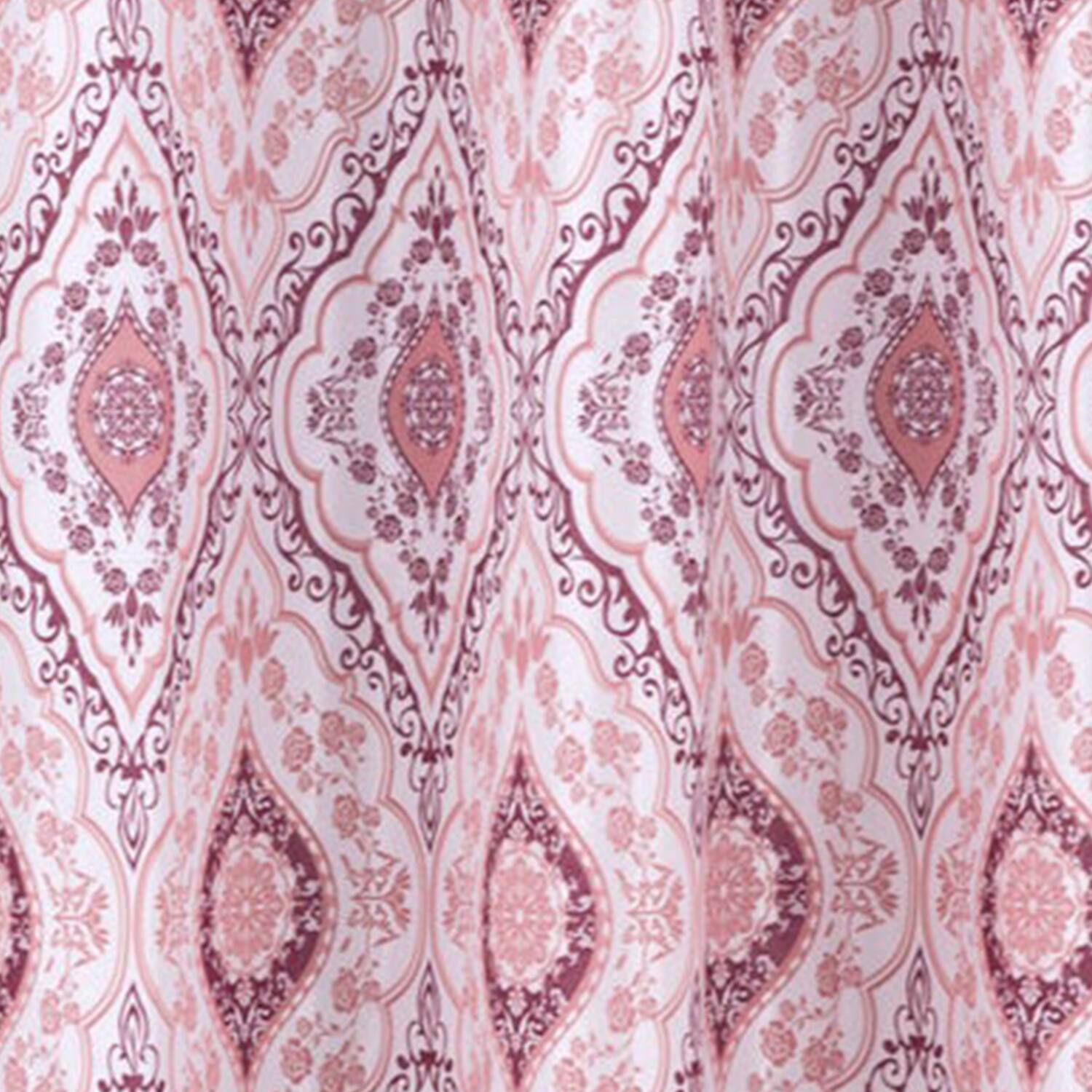 Alt View 2. RT Designers Collection - RT Designers Collection 90 GSM Printed Peva Glit Jaxx Shower Curtain  70" x 72" Burgundy - Burgundy.