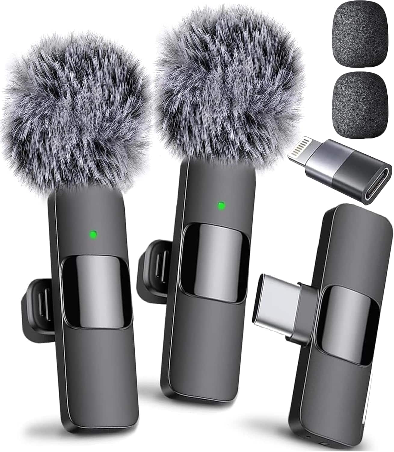 Mini Mic Pro - Wireless Microphone for iPhone, iPad, Android, Lavalier Microphone for Video Recording - All iPhones & Androids (USB-C + Lightning)
