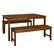 Angle. Walker Edison - 3-Piece Cypress Acacia Wood Patio Dining Set - Dark Brown.