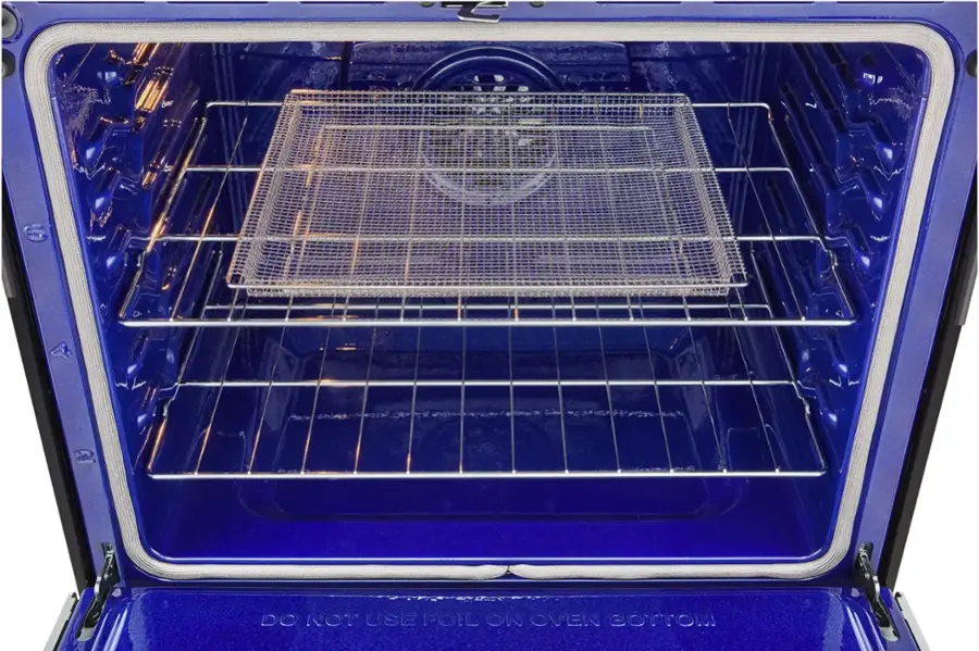 The text on the image is "DO NOT USE FOIL ON OVEN BOTTOM."