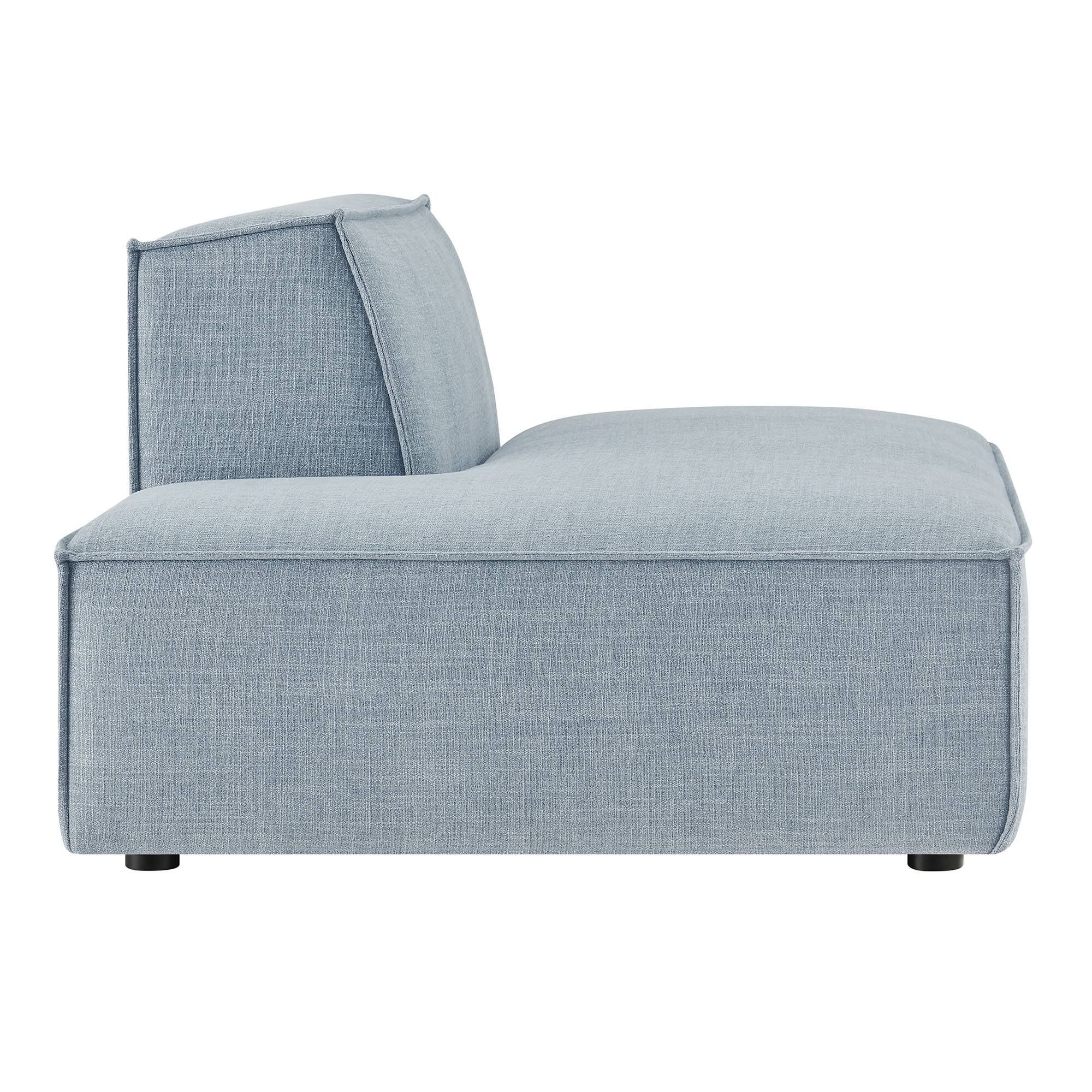 Alt View 4. Modway - Restore Performance Fabric Upholstered Left-Facing Armless Modular Chaise by Modway - Sky.
