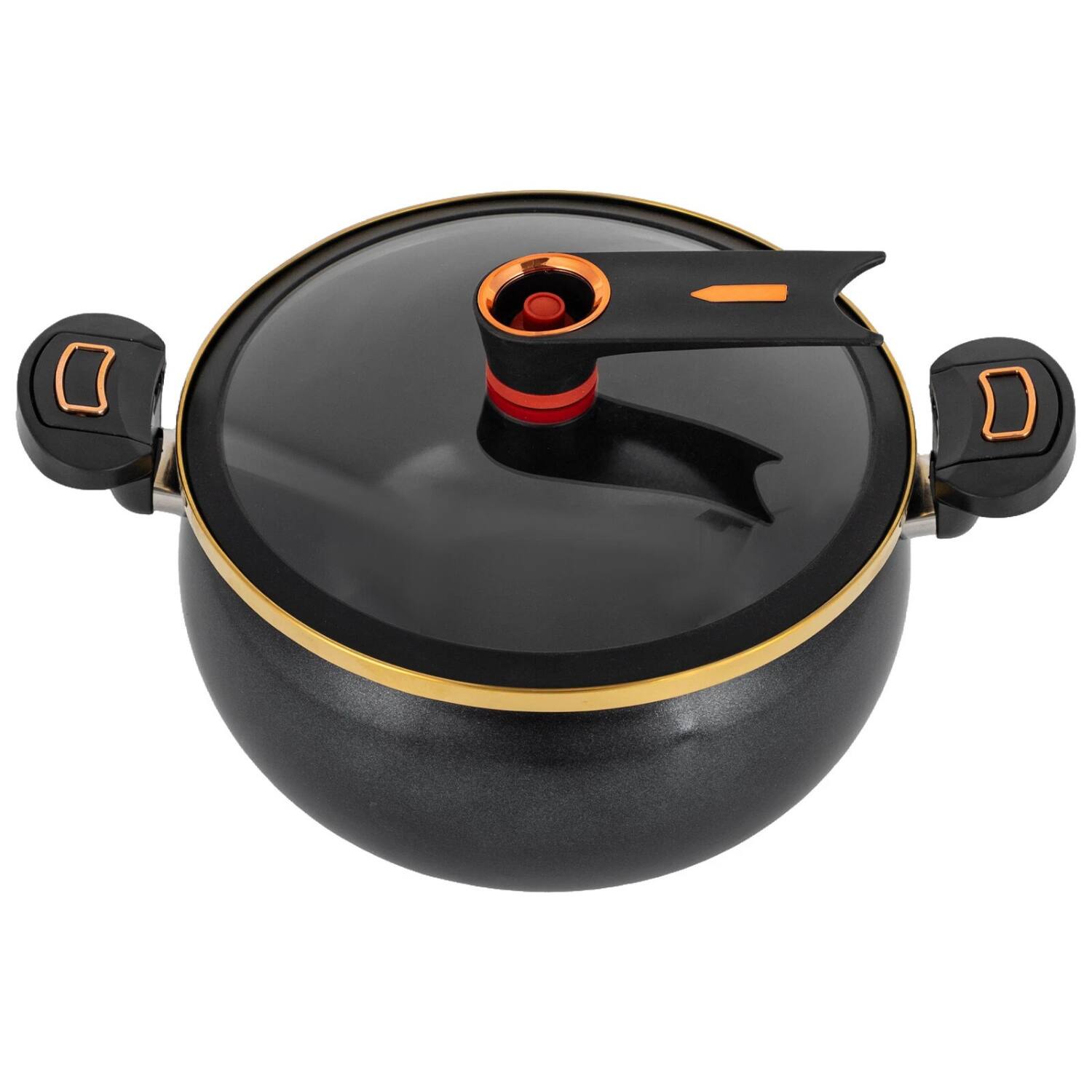 Front. Stock Preferred - 8L Non-Stick Micro Pressure Cooker Multi-Function Electric Cooking Pot - Black.