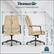 Left. Thomasville - Upton Bonded Leather Office Chair - Cream.