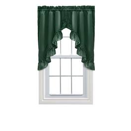Ellis Curtain - Ellis Stacey 1.5" Rod Pocket High Quality Fabric Solid Color Window Ruffled Swag 60"x38" - Harvest