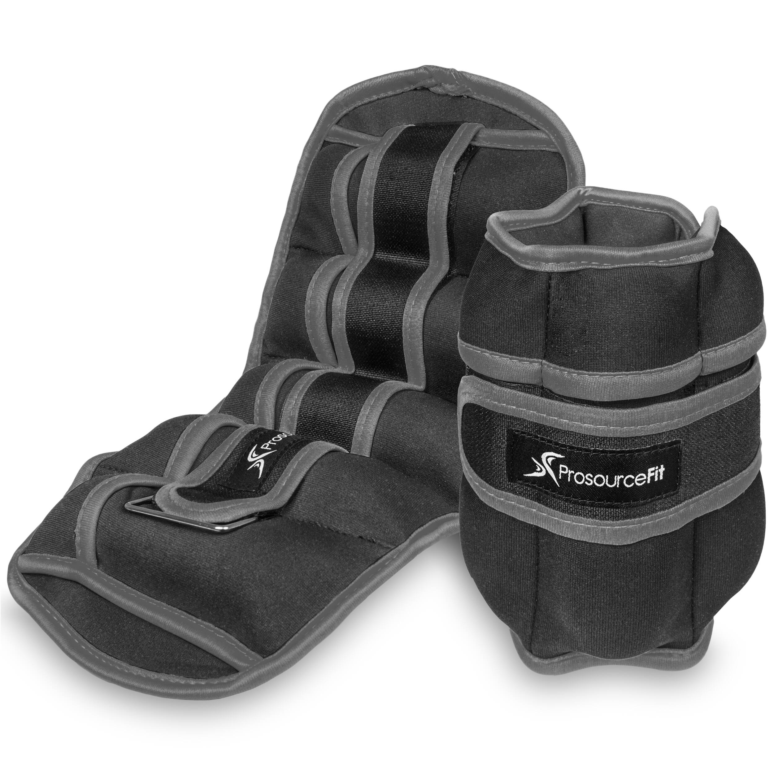 ProsourceFit - Adjustable Ankle Weights, 5 lbs, Set of 2 - Gray