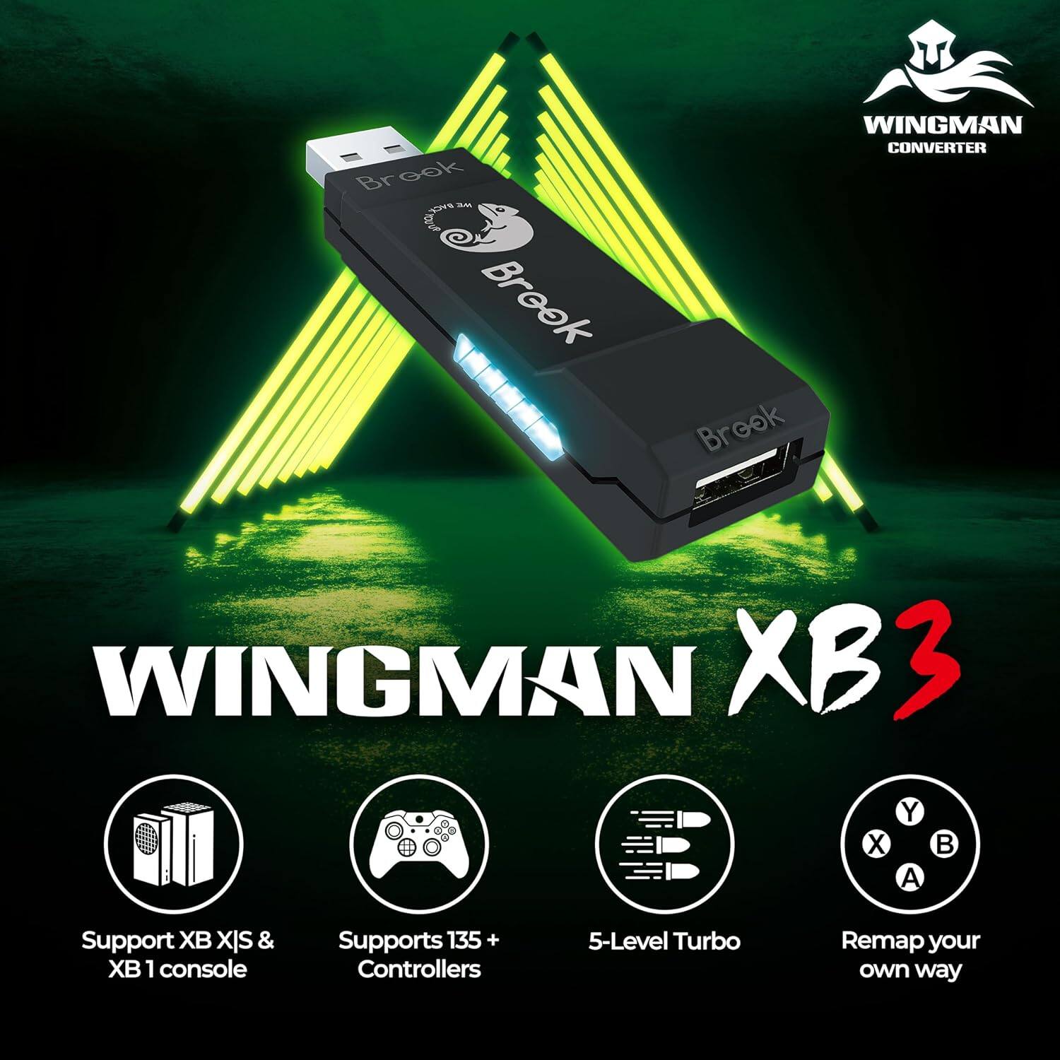Brook - gXs / Brook WINGMAN CONVERTER  
Brook WINGMAN XB3  
Supports XB XIS & XB 1 console  
Supports 135+ Controllers  
5-Level Turbo  
Remap your own way