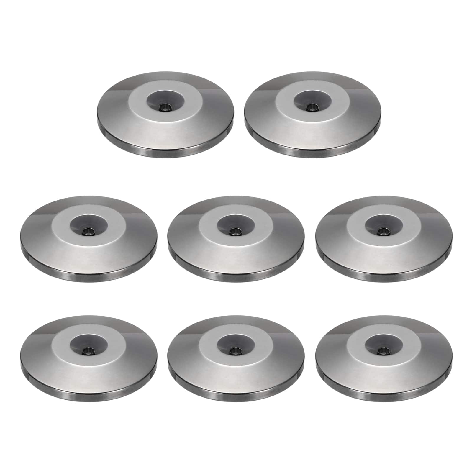 Unique Bargains - 8pcs Speaker Isolation Feet, 25x5mm Copper Shock Absorption Pad Anti Vibration for Amplifier Audio - Black