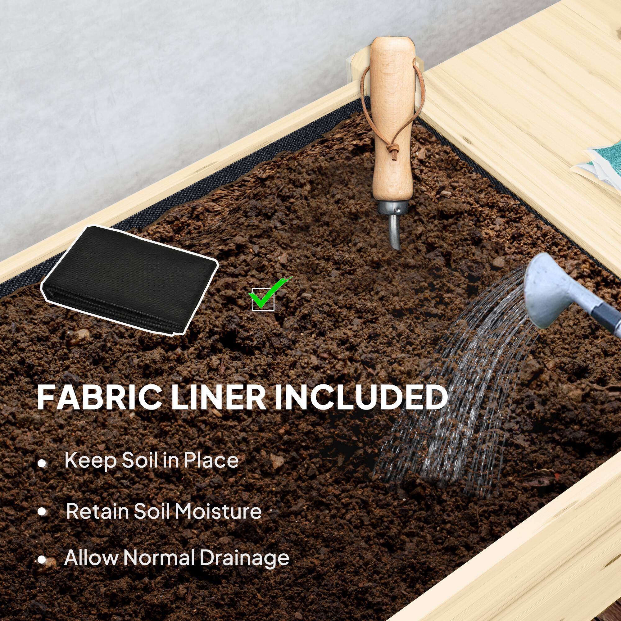 FABRIC LINER INCLUDED

- Keep Soil in Place
- Retain Soil Moisture
- Allow Normal Drainage