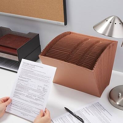 Alt View 4. Staples -  Accordion File, Numerical Index, 31-Pocket, Letter Size, Brown  - Brown.