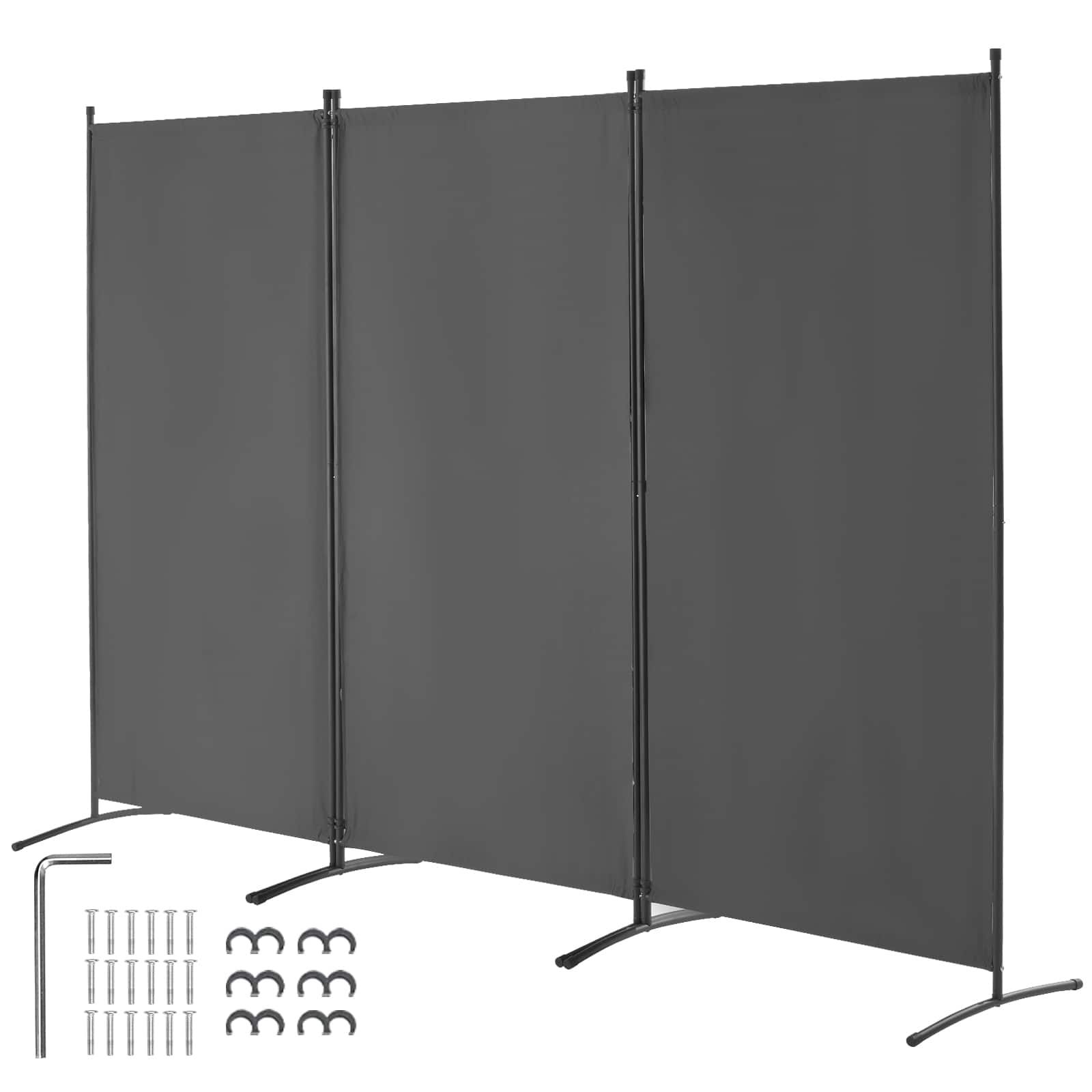 VEVOR - Room Divider, 3 Panel Room Divider, Folding Privacy Screen and Portable Partition Divider for Room Separation - Gray price history on PriceWatchPro