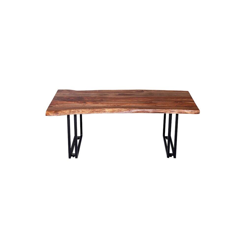 Angle. Porter Designs - Porter Designs Manzanita Live Edge Solid Sheesham Wood Coffee Table, Brown - Brown.