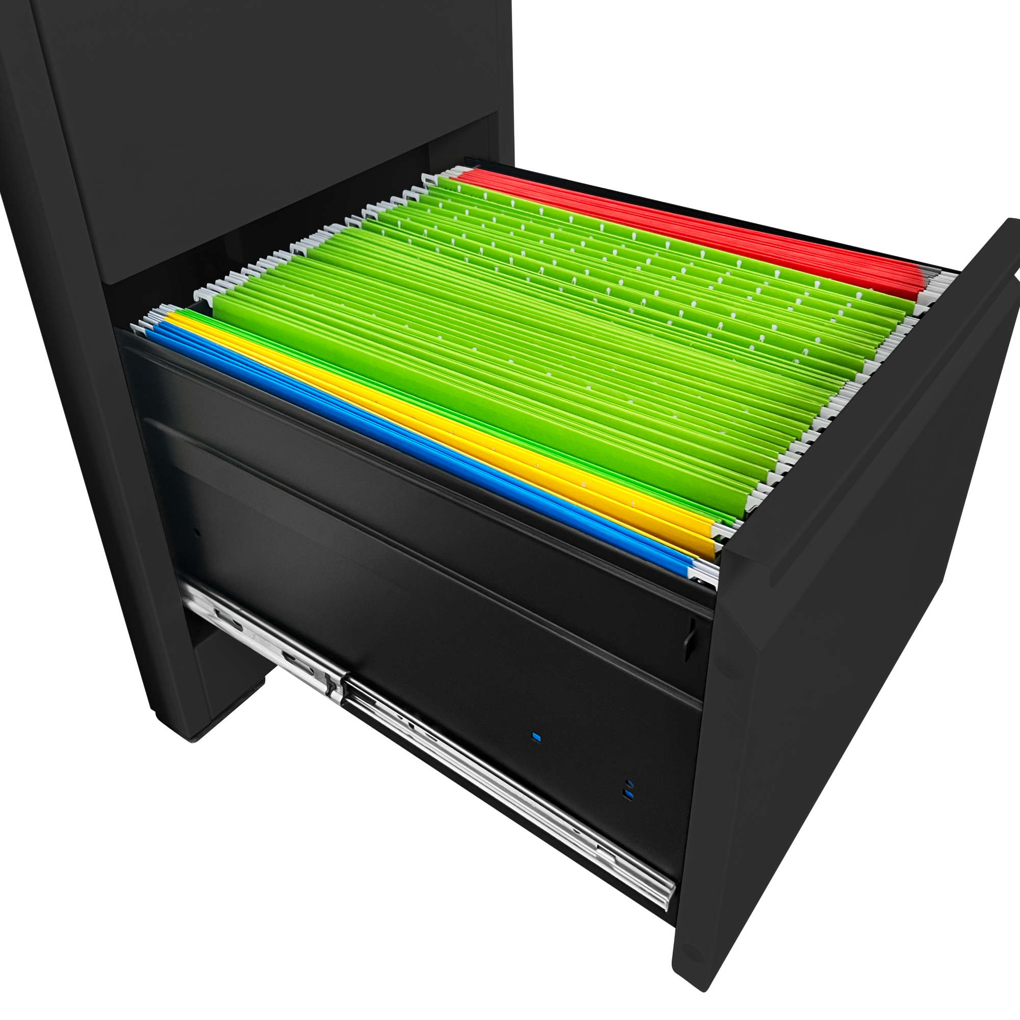 Alt View 6. GOODSILO - Locking Vertical File Cabinet for Office & Home Organization - 3 Drawers - Black.