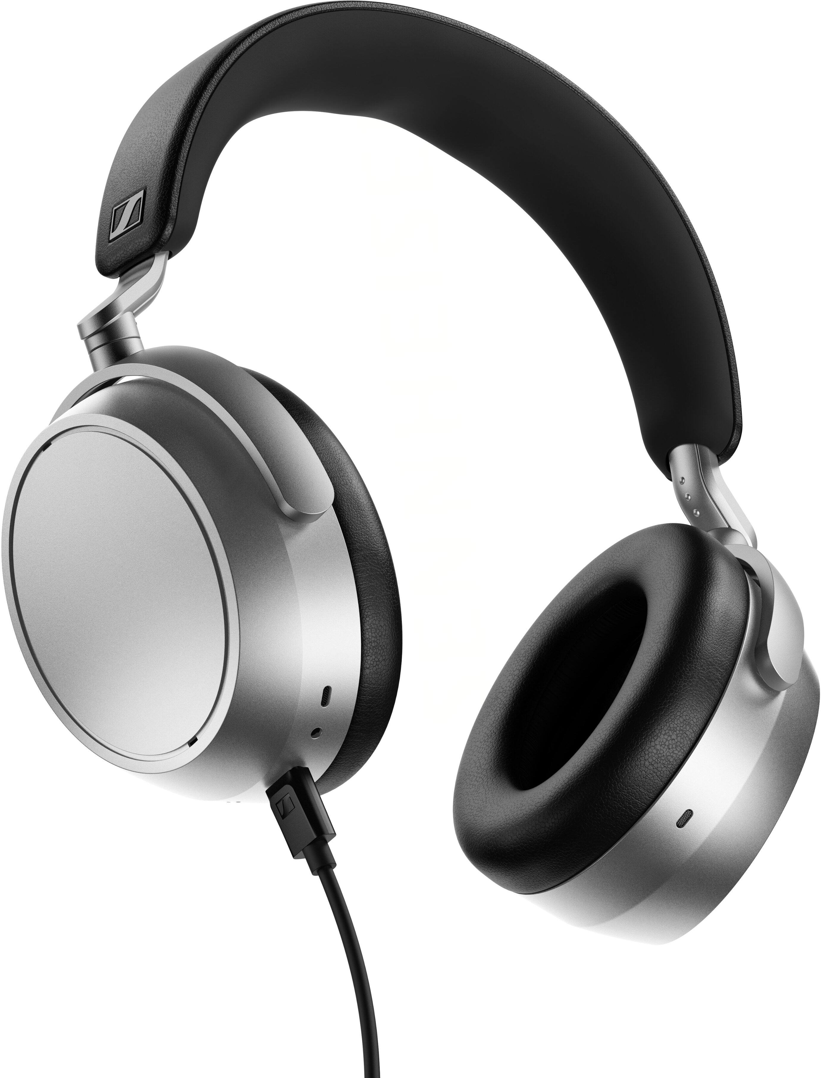 Alt View 5. Sennheiser - HDB 630 Around-the-ear Bluetooth Wireless Headphones - Silver.