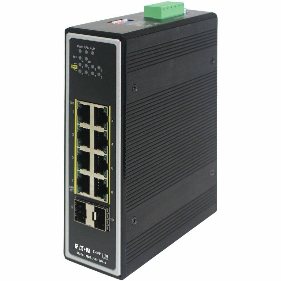 PWR RPS ALM SFP PoE 9 1 1 10 2 5 3 1 4 8 1000 1 2 3 4 5 6 1 8 10 E.TN E Model: TRIPP LITE NGI-U08C2P8-4