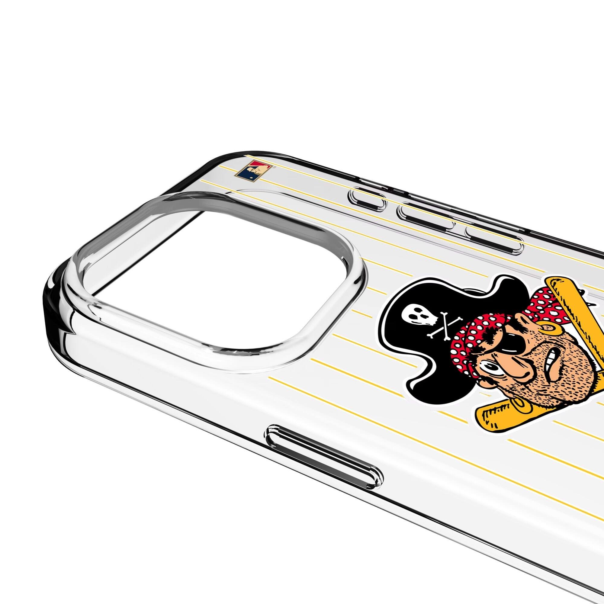 Alt View 2. Keyscaper - Pittsburgh Pirates Cooperstown iPhone Clear Case - 16 Pro Max - Multicolor.