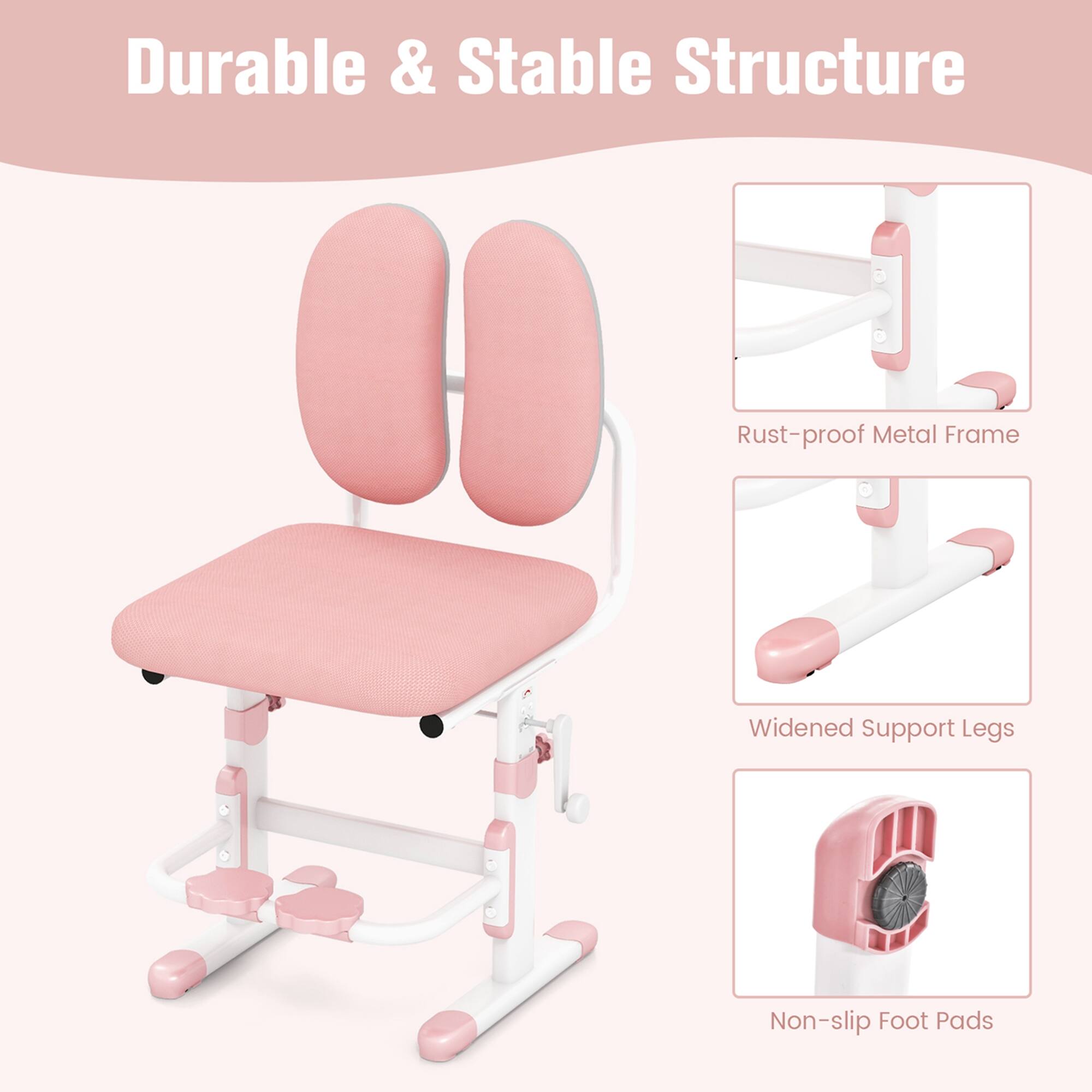 Durable & Stable Structure
Rust-proof Metal Frame
Widened Support Legs
Non-slip Foot Pads