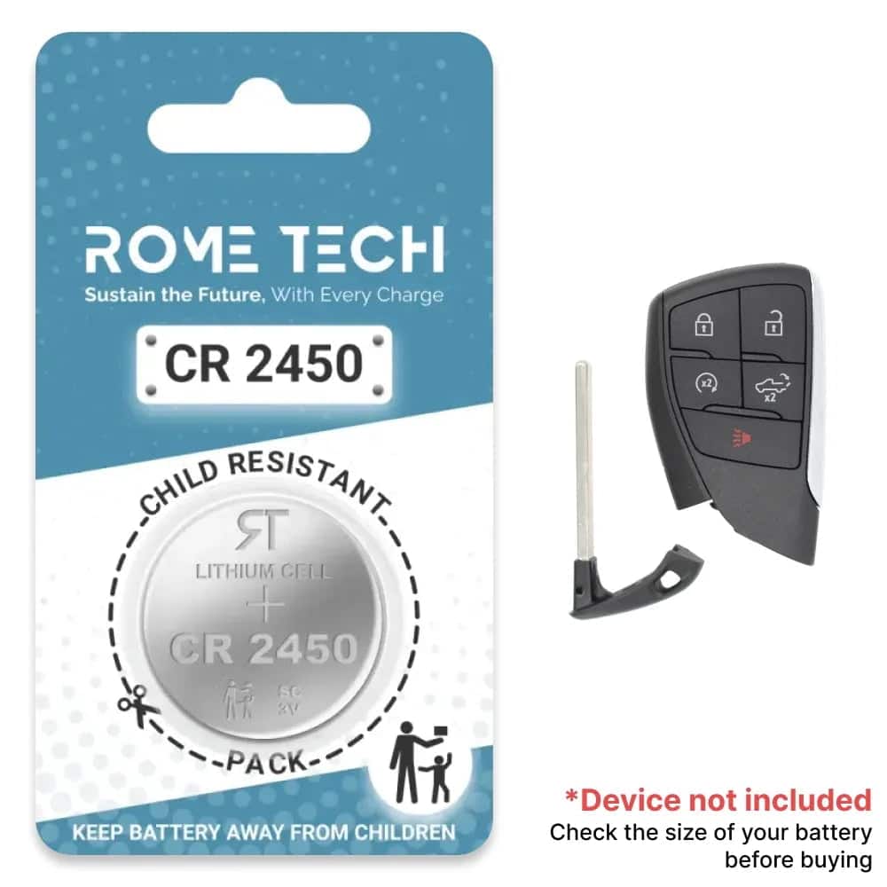 RomeTech - Replacement Battery for Key Fob - GMC Sierra 2022-2023