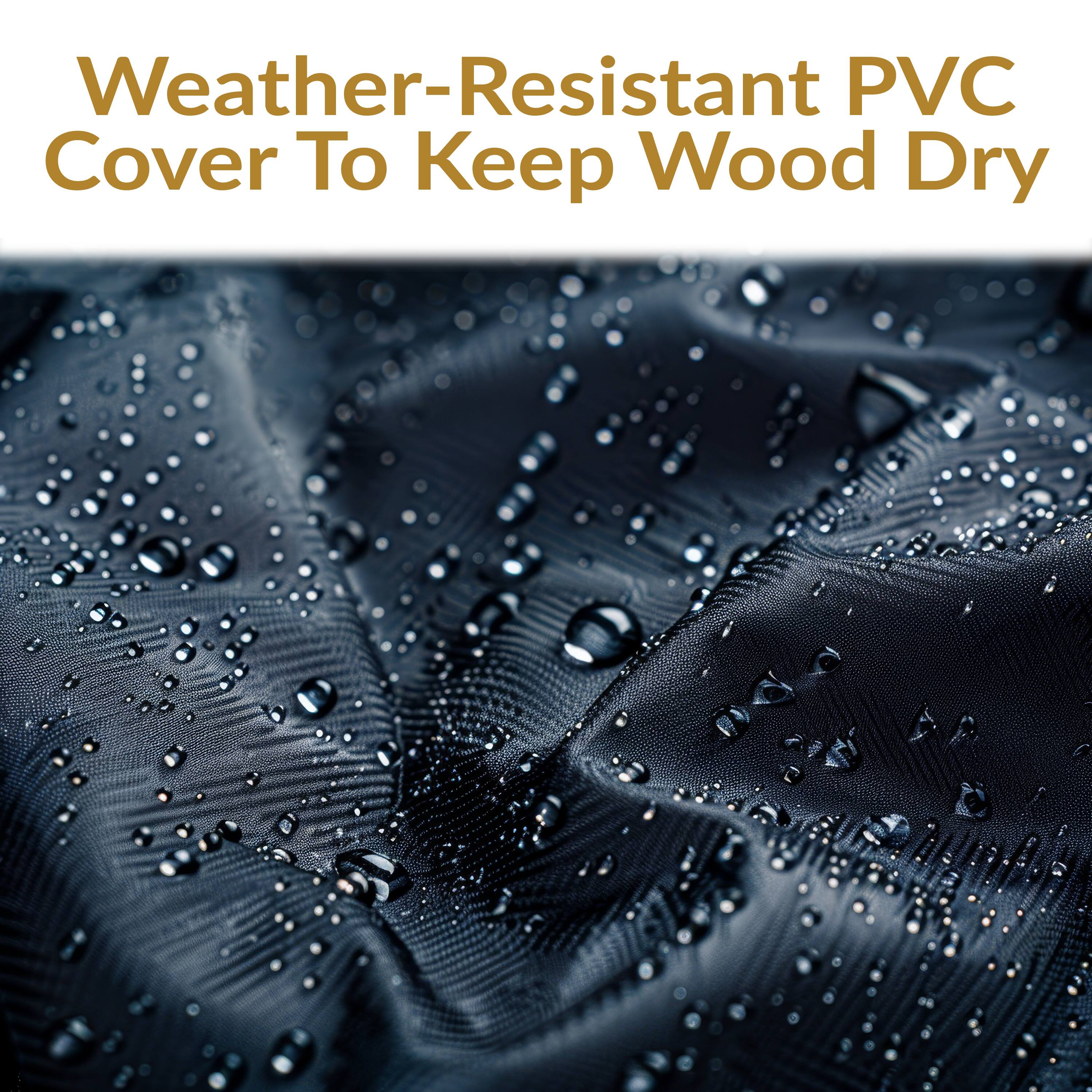 Weather-Resistant PVC Cover To Keep Wood Dry