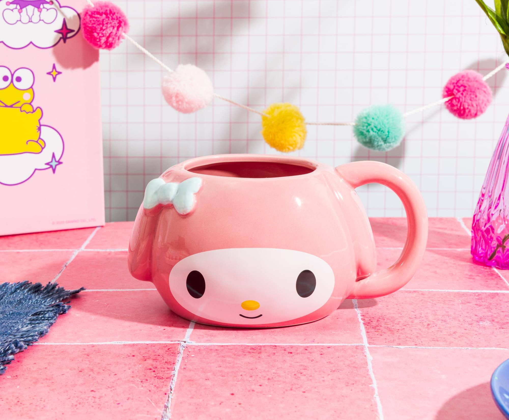 Alt View 3. Silver Buffalo - Sanrio My Melody Sculpted Ceramic Mug | Holds 20 Ounces - Pink.