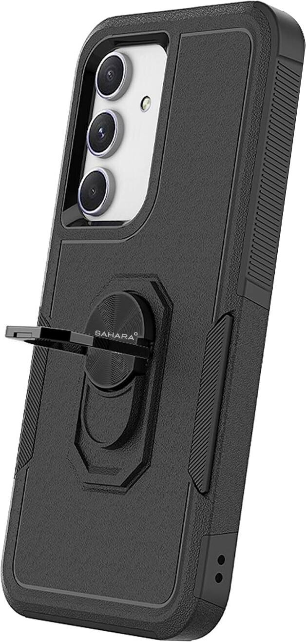 Left. SaharaCase - Raider Series Heavy Duty Case for Samsung Galaxy S25+ - Scorpion Black.