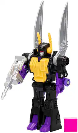 Front. Transformers - Kickback | Transformers the Movie | Transformers G1 Retro Reissues - Yellow.