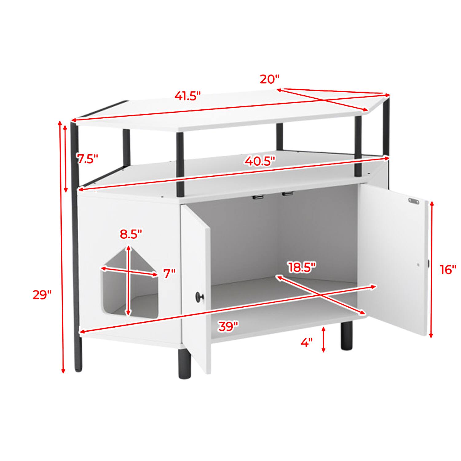 41.5" 20" 7.5" 40.5" 8.5" 7" 18.5" 16" 29" 39" 4"