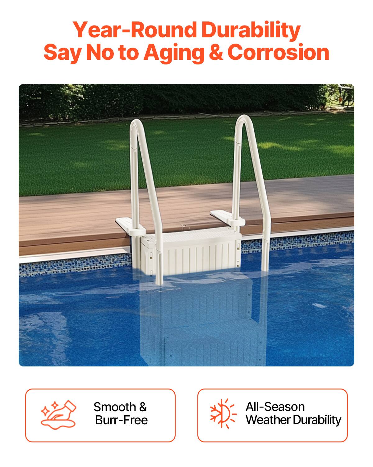 Year-Round Durability  
Say No to Aging & Corrosion  

Smooth & Burr-Free  
All-Season Weather Durability