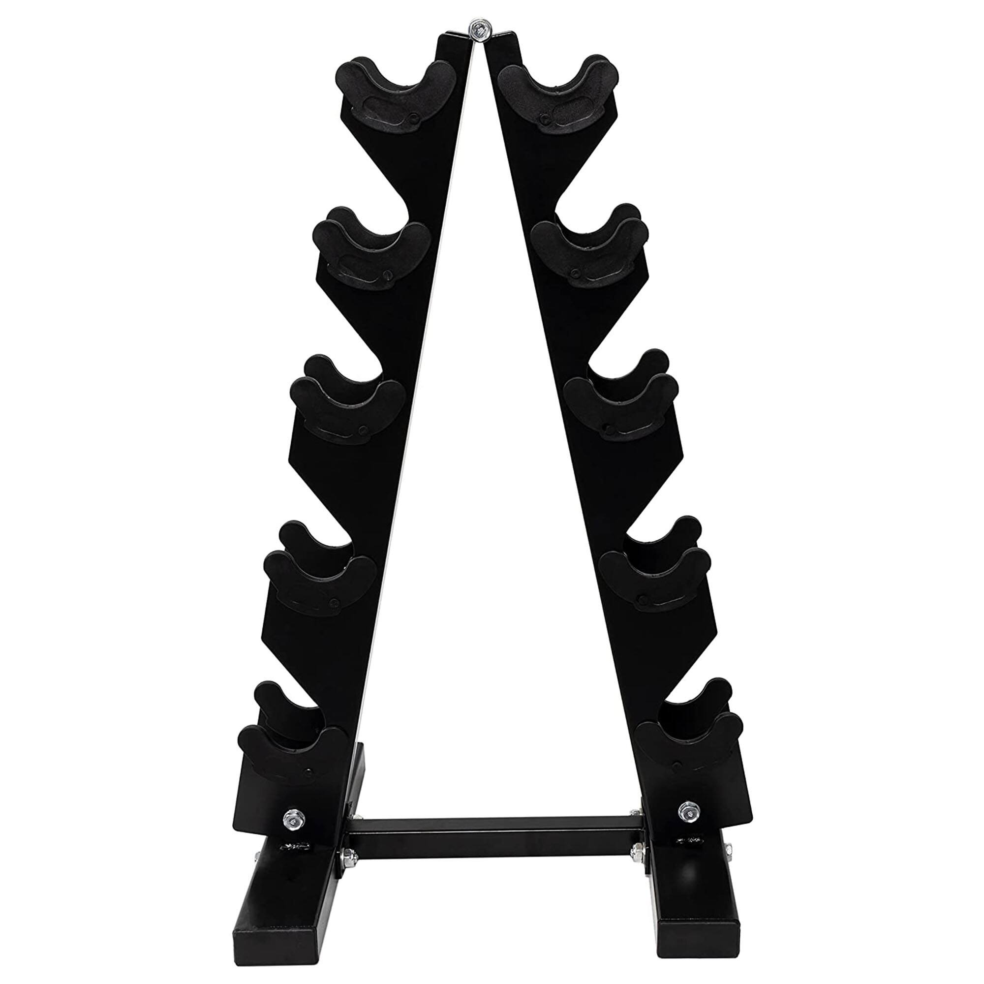 Alt View 7. BalanceFrom Fitness - BalanceFrom Fitness 2, 3, 5, 8 & 10 Pound Neoprene Coated Dumbbell Set with Rack - Multi-Color.