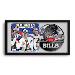 Sporticulture - Jim Kelly Buffalo Bills 14" x 26" Framed Art Vinyl Album Print - Black