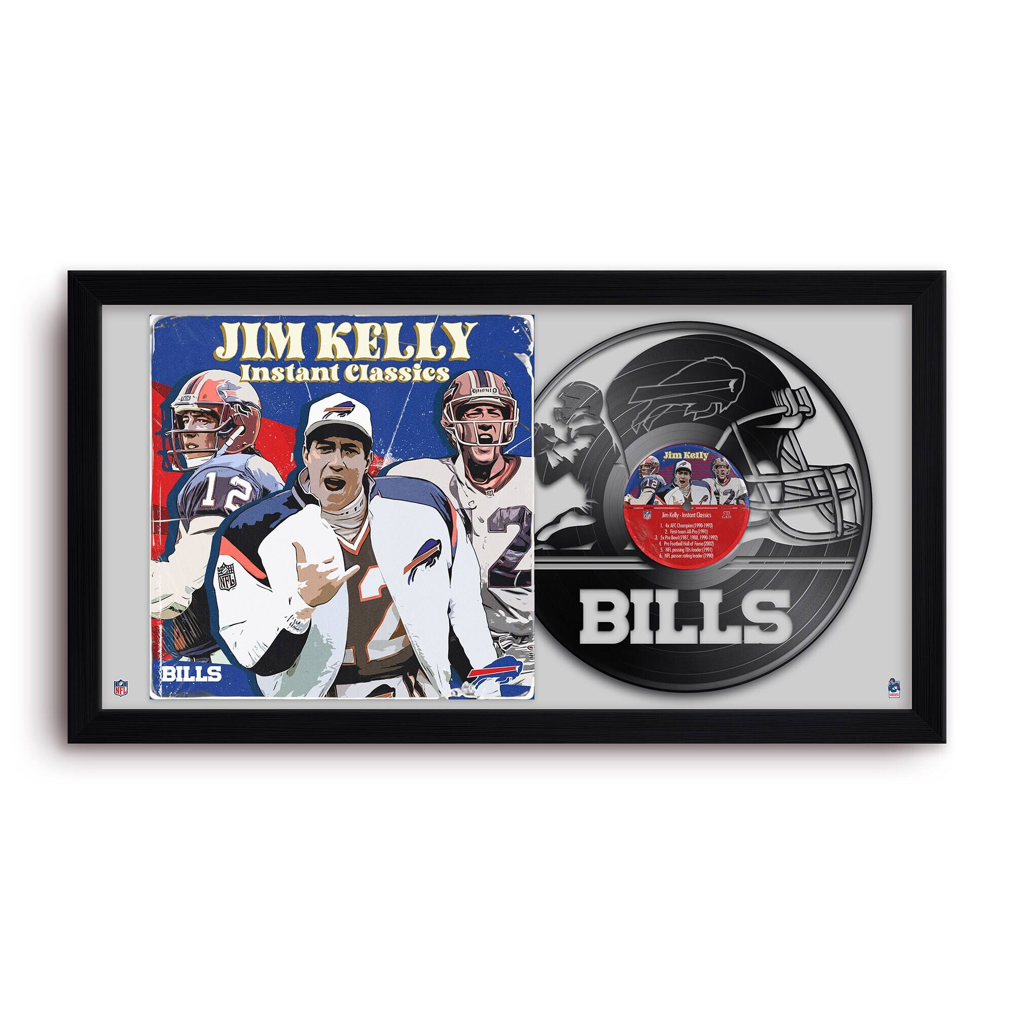 Jim Kelly Buffalo Bills 14" x 26" Framed Art Vinyl Album Print