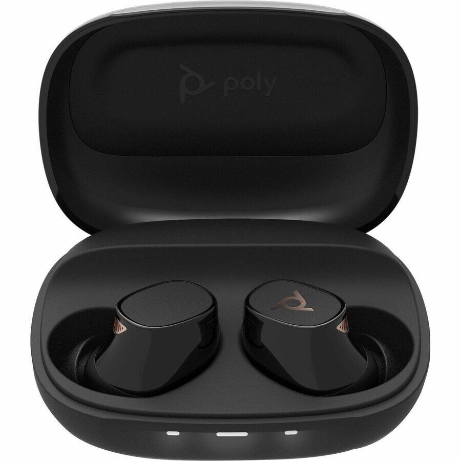 Alt View 3. HP - Poly Voyager Free 20 Black Earbuds + Basic Charge Case Customer Special 1 - Stereo - True Wireless - Bluetooth - 16 Ohm - Black.