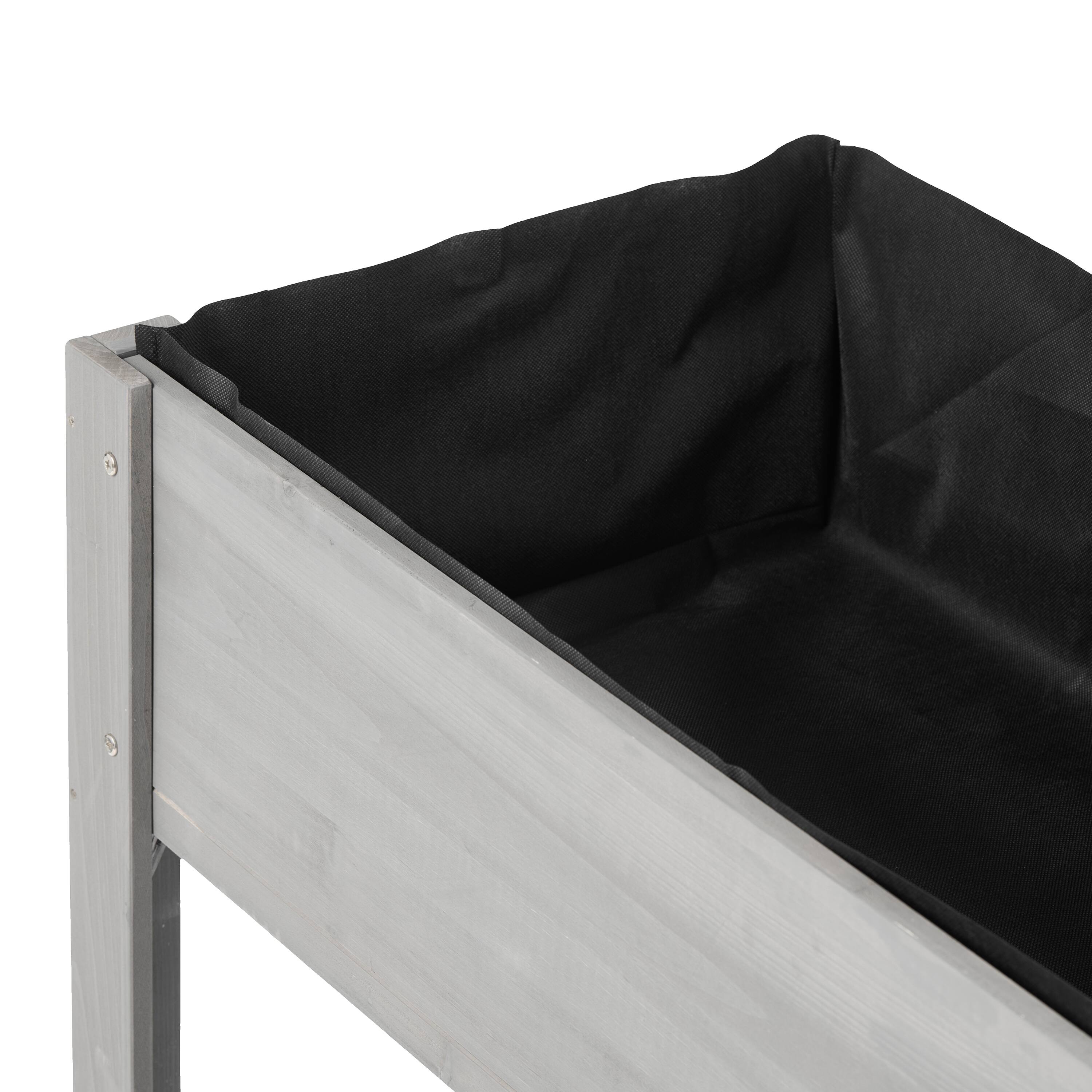 Alt View 7. PAIHOME - Natural Solid Wood Raised Garden Bed with Legs, Elevated Planter Box for Outdoor Plants Fruits Vegetables - 40x20x31 Inch - Grey.