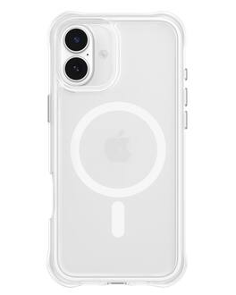 Ornarto - Air Case for iPhone 16 Plus Clear, Compatible with MagSafe, Military-Grade Drop Protection Cover - White