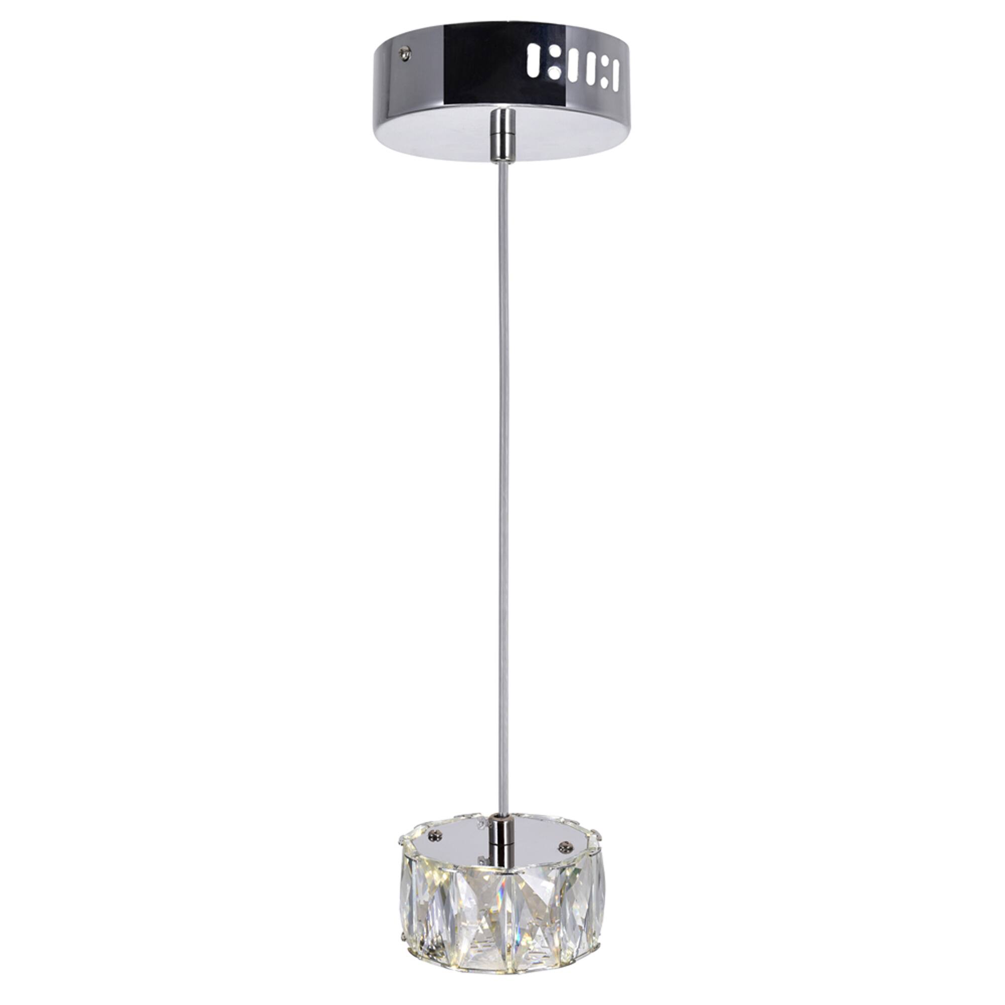 Left. CWI Lighting - Milan LED Mini Pendant With Chrome Finish - Chrome.