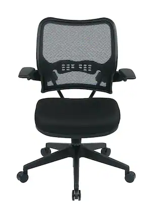 Front. Office Star Products - Deluxe Chair with AirGrid® Back - Black.