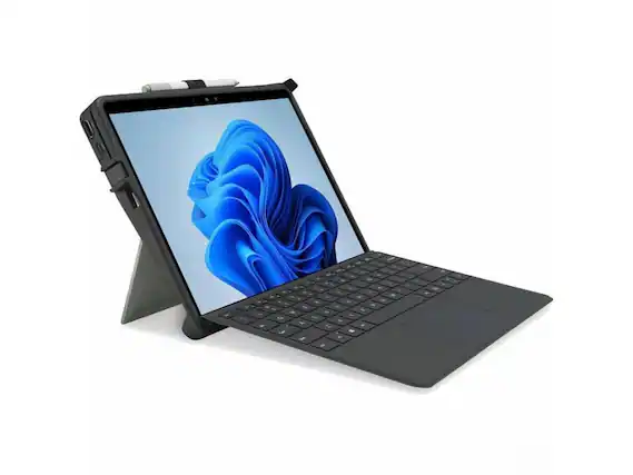 Front. Kensington - Kensington BlackBelt Rugged Carrying Case Microsoft Surface Pro 9 Tablet, Stylus - Drop Resistant - Hand Strap - Black.