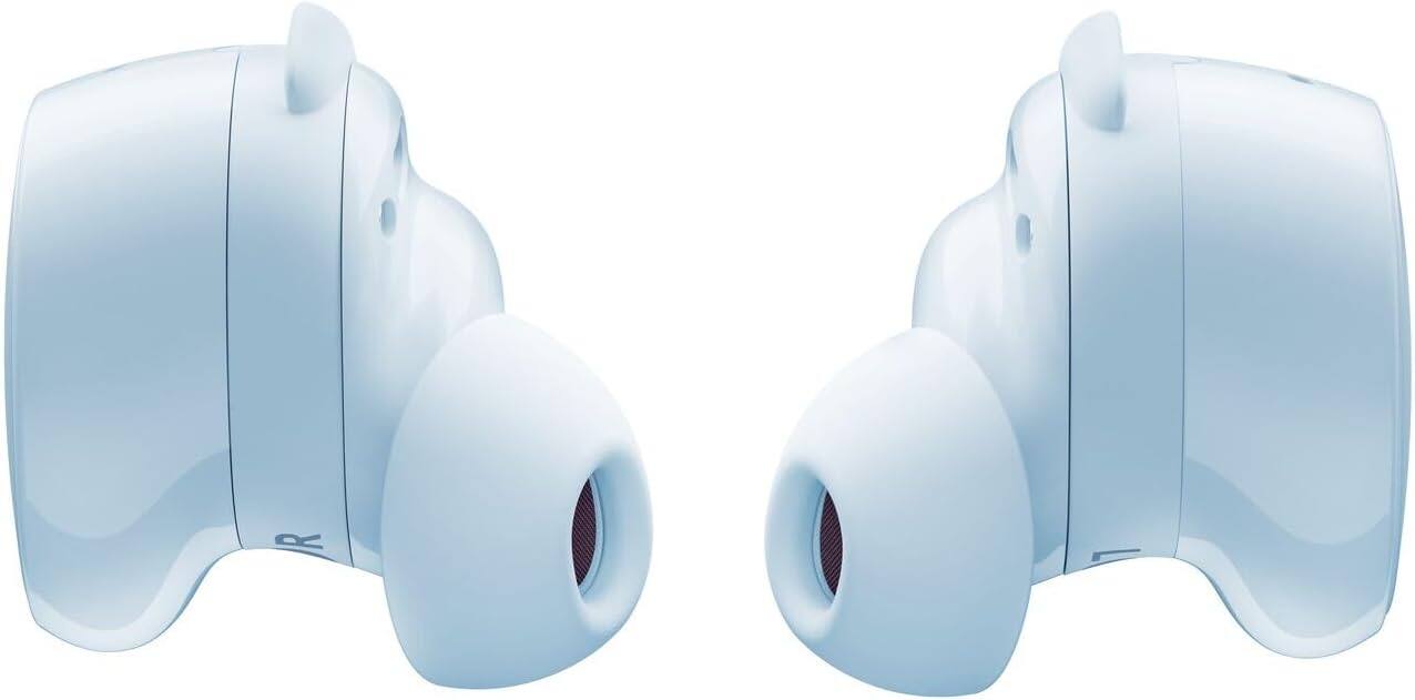 Angle. Bose - Bose QuietComfort Earbuds Bundle with Fast Charger - Noise Cancellation (Ice Blue) - Ice Blue.