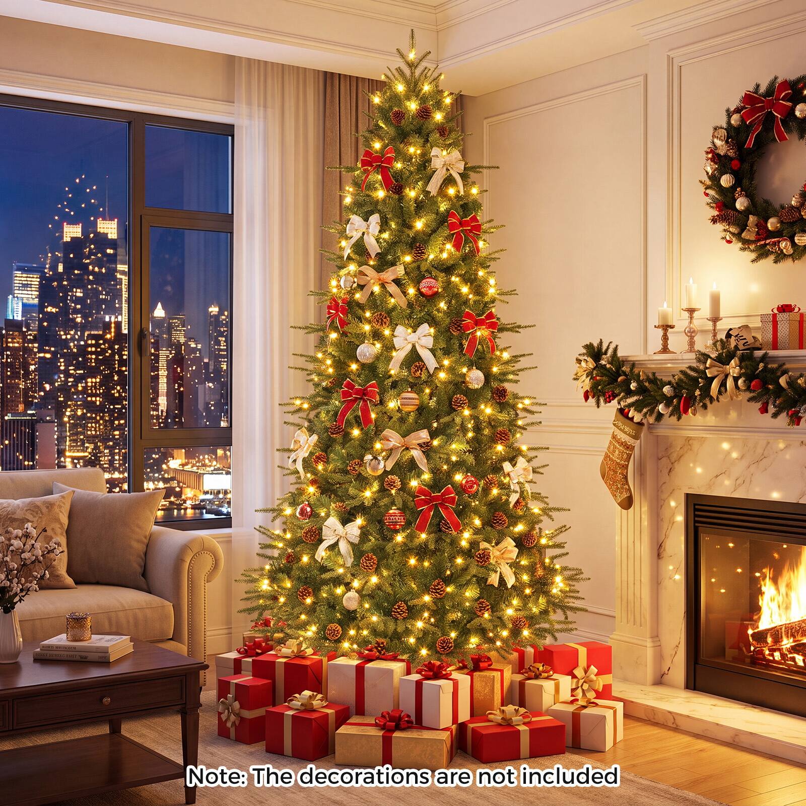 Note: The decorations are not included