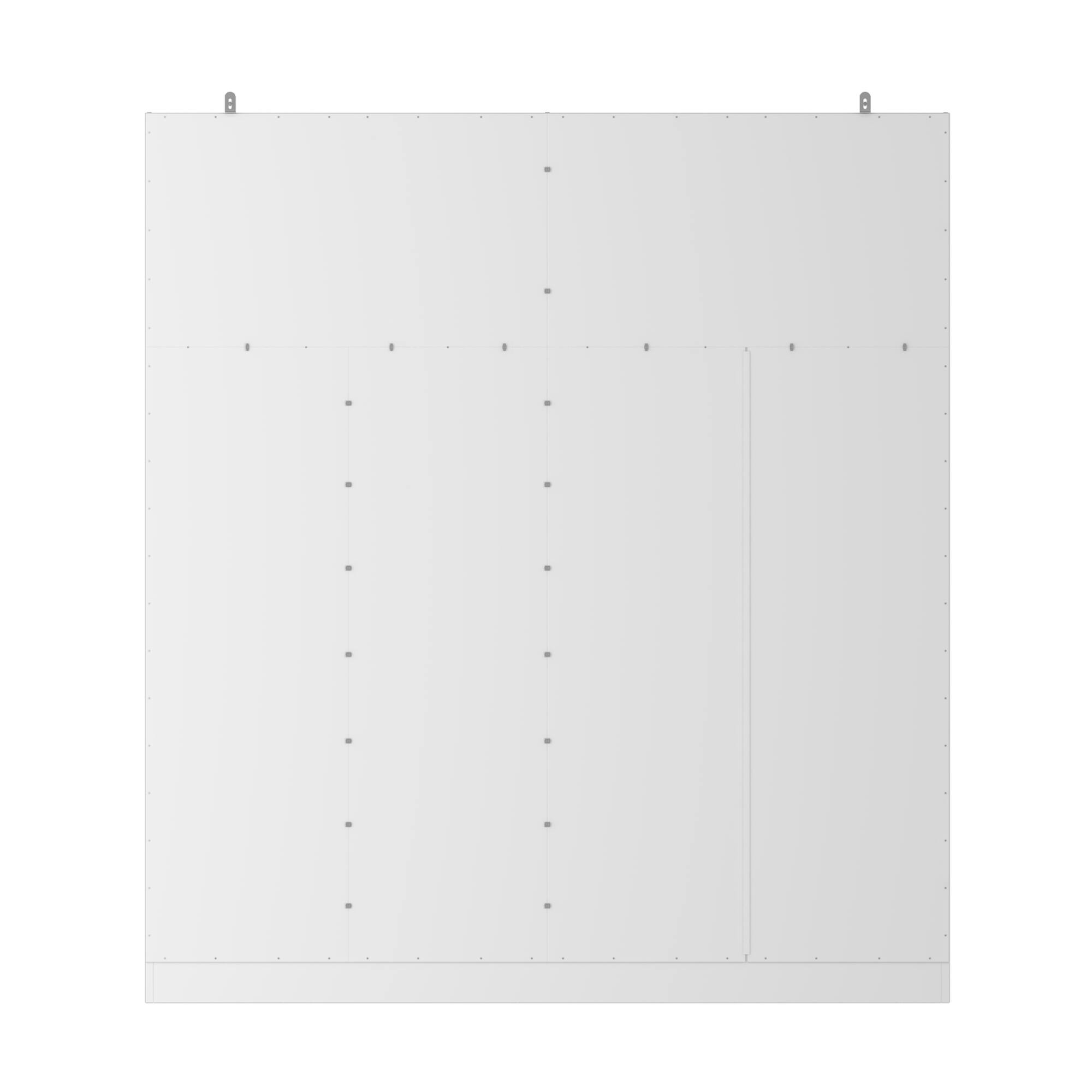 Back. FUFU&GAGA - FUFU&GAGA 4 - Door Wardrobe with Wooden Handles & Anti - Tip Safety - White.